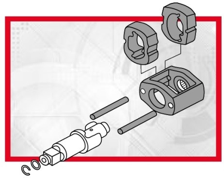 Twin hammer/double dog impact wrench diagram